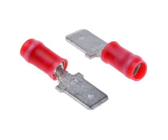 63-7681-93　TE Connectivity PIDG FASTON .250 Series , Red Insulated Crimp Tab Terminal, 0.3mm² to 1.4mm², 22AWG to 16AWG, 6.35 x　66023-2