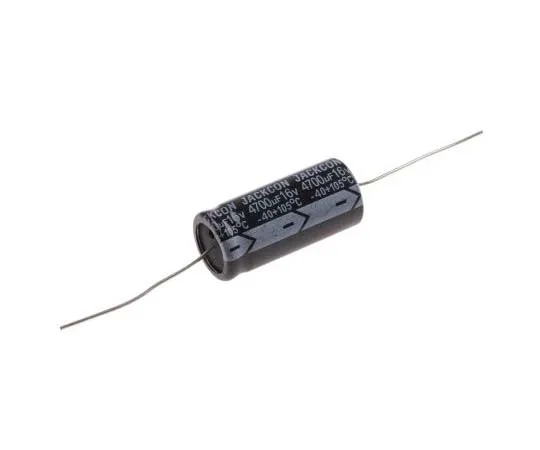 63-7728-58　RS PRO 4700μF 16V dc Aluminium Electrolytic Capacitor, Through Hole 16 (Dia.) x 36mm +105°C 16mm 36mm　707-6704