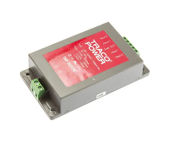 63-7654-84　TRACOPOWER 30W Triple Output Embedded Switch Mode Power Supply SMPS, 1 A, 4.5 A, 250 mA, 3.3/5/12V dc Encapsulated　TMP 30317C