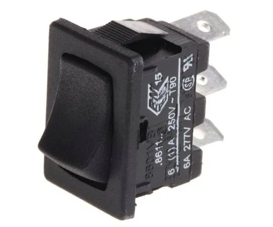 63-7615-41　Arcolectric Single Pole Single Throw (SPST), Momentary Rocker Switch Panel Mount　H8611VBAAB