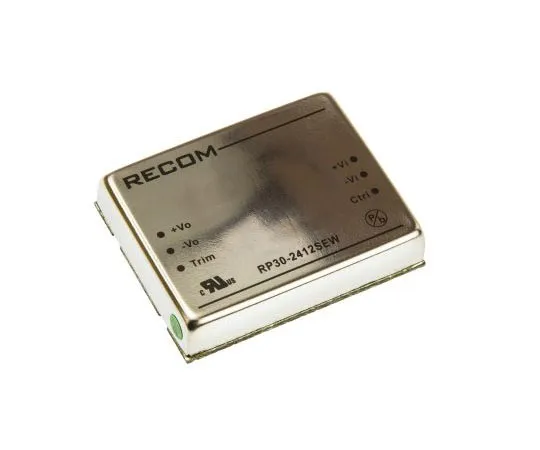 63-7559-87　Recom RP30 EW 30W Isolated DC-DC Converter Through Hole, Voltage in 10 → 40 V dc, Voltage out 12V dc　RP30-2412SEW