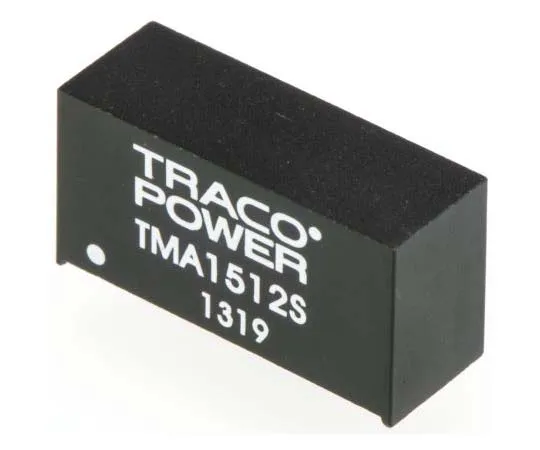 63-7724-31　TRACOPOWER TMA 1W Isolated DC-DC Converter Through Hole, Voltage in 13.5 → 16.5 V dc, Voltage out 12V dc　TMA 1512S