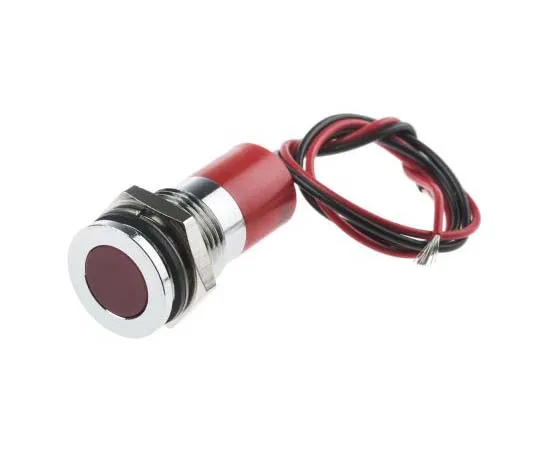 63-7717-84　RS PRO Red Indicator, 12 V dc, 14mm Mounting Hole Size, Lead Wires Termination, IP67　703-8926