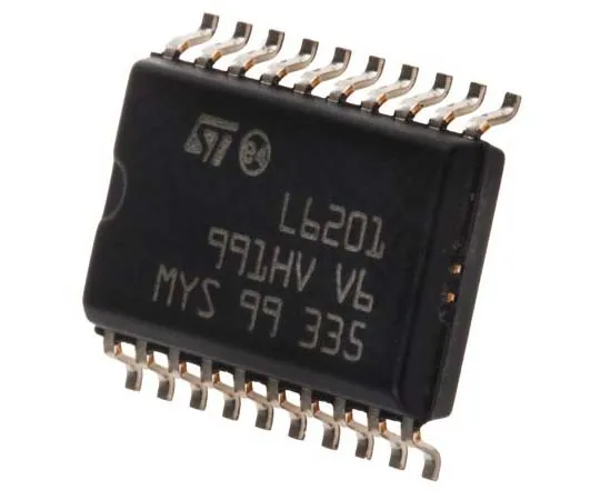 63-7744-69　STMicroelectronics L6201,  Brushed Motor Driver IC, 48 V 1A 20-Pin, SOIC　L6201