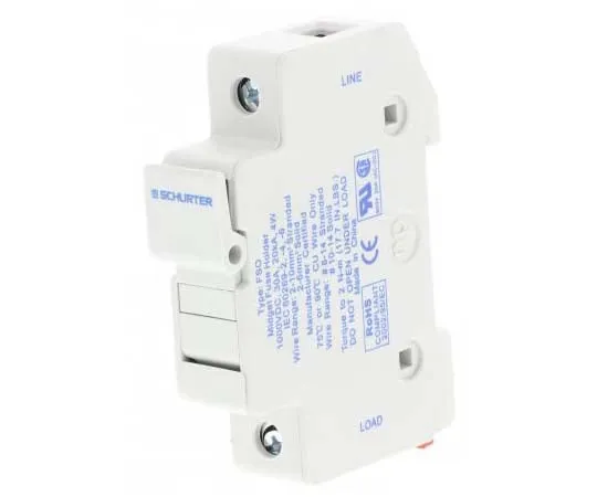 63-7742-56　Schurter 30A Rail Mount F*** Holder for 10.3 x 38mm F***, 1kV dc　91.0001