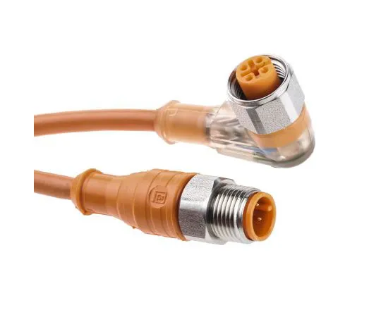 63-7597-02　Lumberg Automation Right Angle M12 to Straight M12 Cable assembly, 4 Core 5m Cable　28720 PRST 4-PRKWT/LED P 4-07/5 M