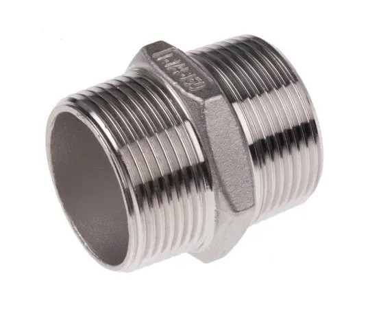 63-7592-02　RS PRO Stainless Steel Hexagon Hexagon Nipple 1-1/4in R(T) Male x 1-1/4in R(T) Male 2.03in　499-3170