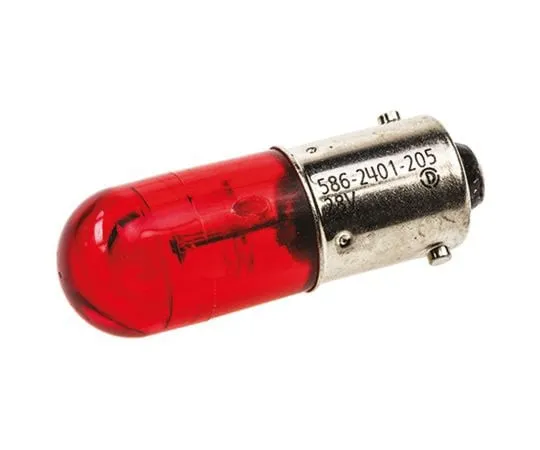 63-7567-30　LED Reflector Bulb, BA9s, Red, Single Chip, 9 mm Lamp, 10mm dia., 28 V dc　5862401205F