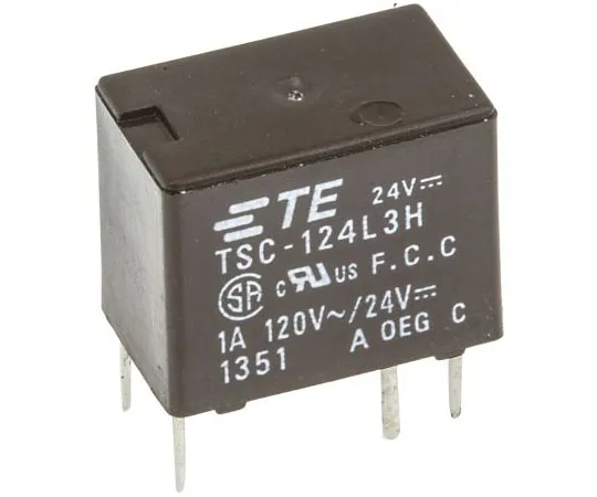 63-7586-22　TE ConnectivityTSC SPDT Non-Latching Relay PCB Mount, 24V dc Coil, 1A　TSC-124L3H000