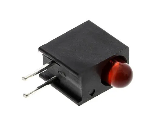 63-7627-04　Dialight 551-1107F, Red Right Angle PCB LED Indicator, Through Hole 1.7 V　551-1107F