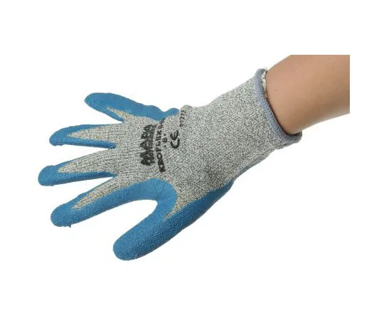 63-7664-45　Mapa Spontex Kroflex 840 Latex Latex-Coated Cut Resistant Gloves, size 8, Blue　840018