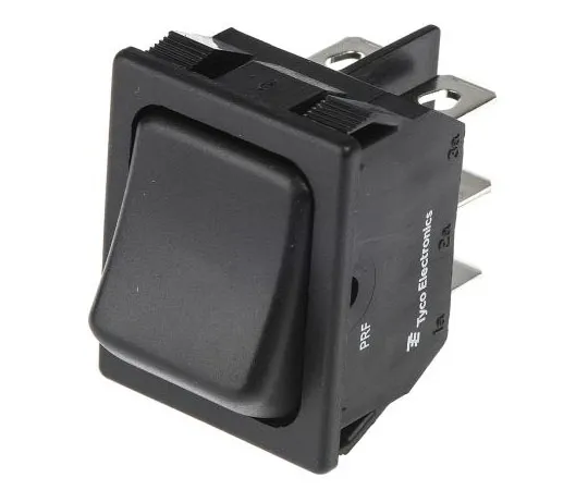 63-7588-29　TE Connectivity Double Pole Double Throw (DPDT), On-Off-On Rocker Switch Panel Mount　1-1634201-0