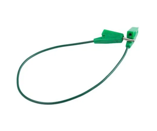 63-7612-73　Radiall 2 mm Test lead, 5A, 250V ac, Green, 20cm Lead Length　R929102/C290002-20CM