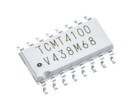 63-7708-01　Vishay, TCMT4100 DC Input Transistor Output Quad Optocoupler, Surface Mount, 16-Pin Mini-Flat　TCMT4100