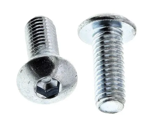 63-7577-06　RS PRO M3 x 8mm Hex Socket Button Screw Bright Zinc Plated Steel　483-9543
