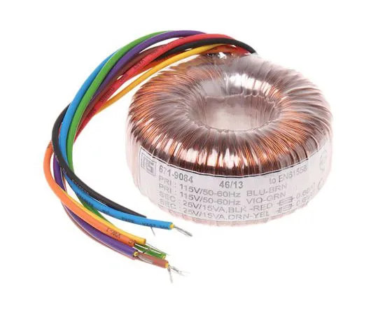 63-7670-98　2 Output Toroidal Transformer, 30VA, 2 x 25V ac　173-0097