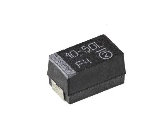 63-7690-68　Vishay Tantalum Capacitor 10μF 50V dc MnO2 Solid ±20% Tolerance TR3 Series　TR3E106M050C0300