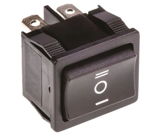 63-7588-18　TE Connectivity Double Pole Double Throw (DPDT), (On)-Off-(On) Rocker Switch Panel Mount　2-1634200-5