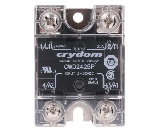 63-7583-54　Sensata / Crydom 25 A rms Solid State Relay, Zero Cross, Panel Mount, SCR, 280 V rms Maximum Load　CWD2425P