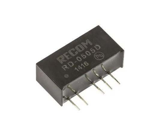 63-7673-54　Recom RD 2W Isolated DC-DC Converter Through Hole, Voltage in 4.5 → 5.5 V dc, Voltage out ±5V dc　RD-0505D