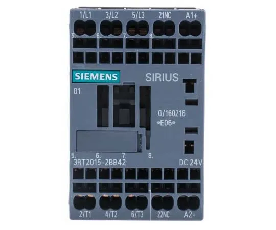 63-7721-28　Siemens 3 Pole Contactor, 7 A, 24 V dc Coil, SIRIUS Innovation, 3NO, 3 kW　3RT2015-2BB42