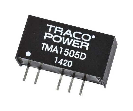 63-7724-33　TRACOPOWER TMA 1W Isolated DC-DC Converter Through Hole, Voltage in 13.5 → 16.5 V dc, Voltage out ±5V dc　TMA 1505D