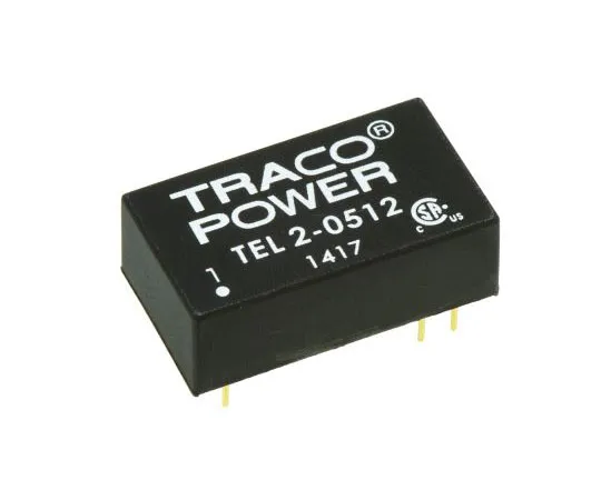 63-7599-70　TRACOPOWER TEL 2 2W Isolated DC-DC Converter Through Hole, Voltage in 4.5 → 9 V dc, Voltage out 12V dc　TEL 2-0512