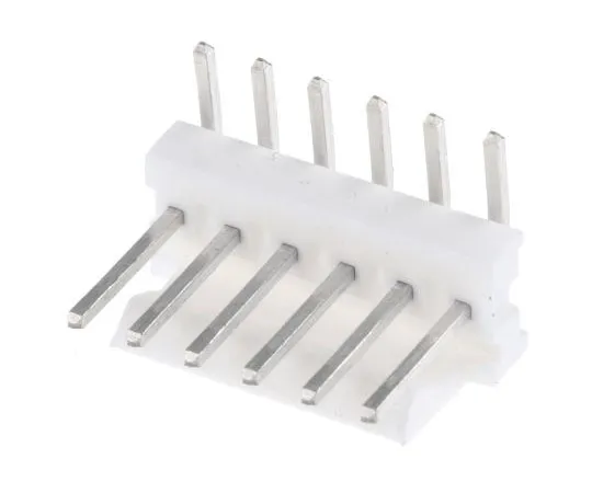63-7616-89　TE Connectivity MTA-100, 6 Way, 1 Row, Right Angle PCB Header　640457-6