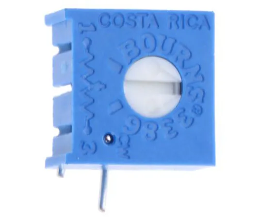 63-7609-08　500Ω Through Hole Trimmer Potentiometer 0.5W Top Adjust Bourns 3386 Series　3386P-1-501LF