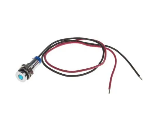 63-7708-65　RS PRO Blue Indicator, 2 V dc, 6mm Mounting Hole Size, Lead Wires Termination, IP67　700-1808
