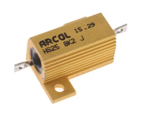 63-7637-16　Arcol HS25 Series Aluminium Ho***d Axial Wire Wound Panel Mount Resistor, 8.2kΩ ±5% 25W　HS25 8K2 J
