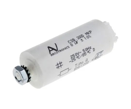 63-7552-36　KEMET 8μF Polypropylene Capacitor PP 250V ac ±10% Tolerance Cable Mount C3B Series　C3B2AD44800B20K
