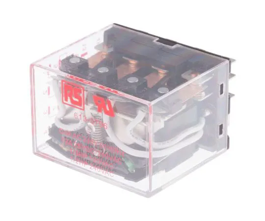 63-7636-16　RS 4PDT Non-Latching Relay Plug In, 240V ac Coil, 12A　613-3796