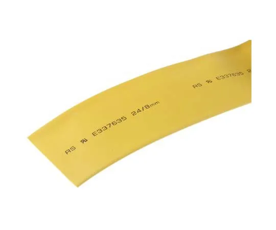 63-7710-07　RS Yellow No Heat Shrink Tubing 19mm Sleeve Dia. x 5m Length 2:1 Ratio　700-4721