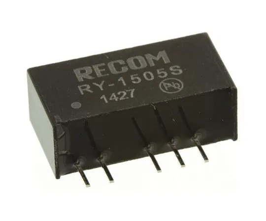 63-7672-64　Recom RY 1W Isolated DC-DC Converter Through Hole, Voltage in 14.25 → 15.75 V dc, Voltage out 5V dc　RY-1505S