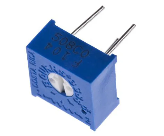 63-7608-94　100kΩ Through Hole Trimmer Potentiometer 0.5W Top Adjust Bourns 3386 Series　3386F-1-104LF