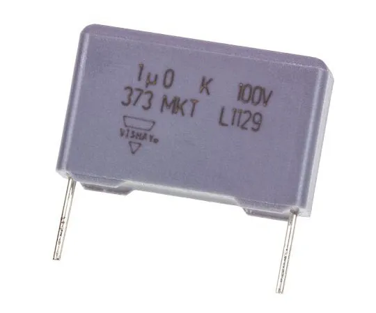63-7581-37　Vishay 1μF Polyester Capacitor PET 63 V ac, 100 V dc ±10% MKT 373, MKT373 Series Through Hole　BFC237323105