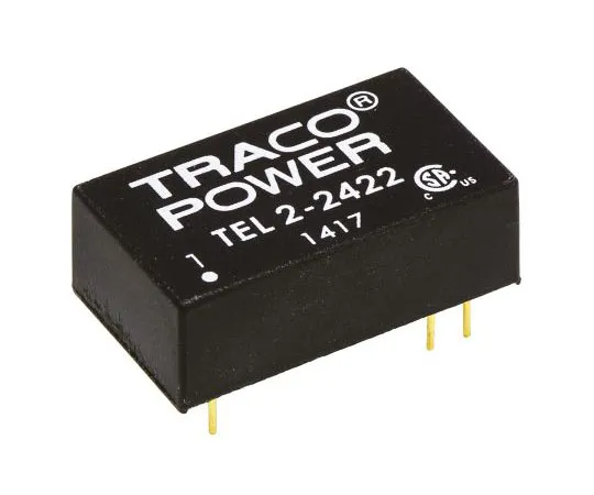 63-7599-85　TRACOPOWER TEL 2 2W Isolated DC-DC Converter Through Hole, Voltage in 18 → 36 V dc, Voltage out ±12V dc　TEL 2-2422