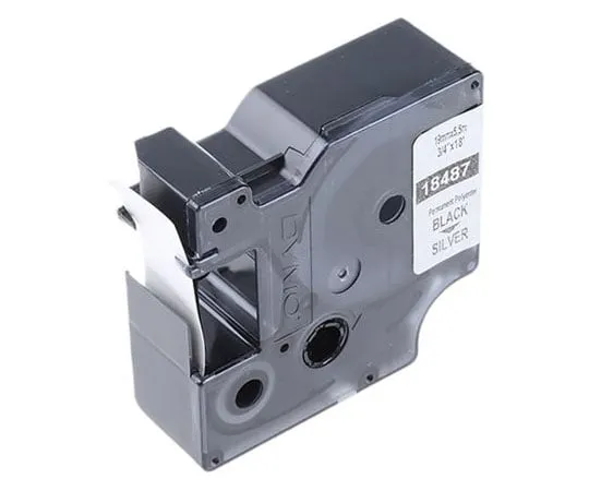 63-7571-18　Dymo Black on Silver Label Printer Tape, 19 mm Width, 5.5 m Length　TLK110 19X27