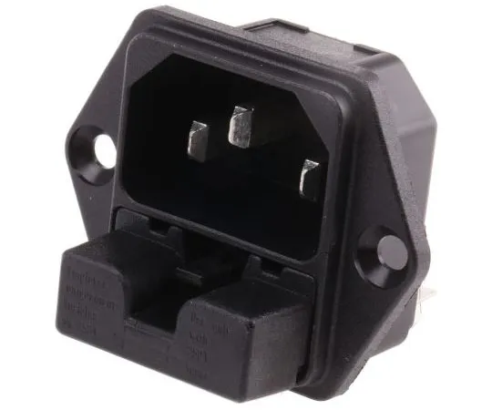 63-7620-48　Schurter C14 Panel Mount IEC Plug Male, 10A, 250 V ac　6220.23