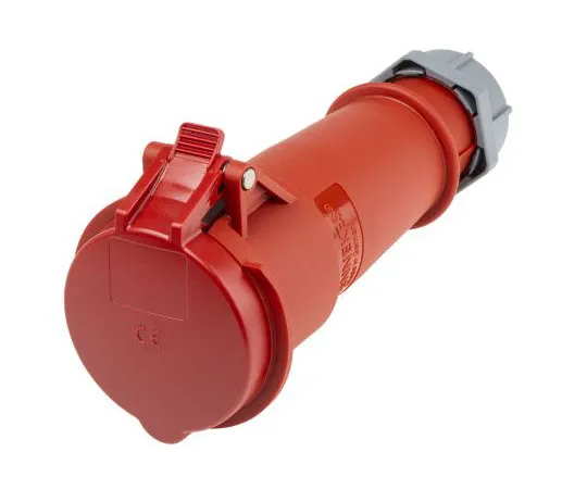 63-7561-71　Mennekes AM-TOP Series, IP44 Red Cable Mount 3P+E Industrial Power Socket, Rated At 32A, 415 V　526