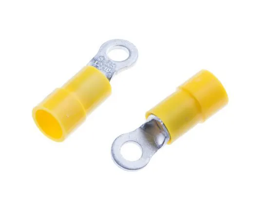 63-7636-49　RS PRO Insulated Crimp Ring Terminal, M3.5 Stud Size, 4mm² to 6mm² Wire Size, Yellow　613-9356