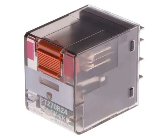 63-7616-47　TE ConnectivityPT DPDT Non-Latching Relay PCB Mount, 24V ac Coil, 12A　PT270R24 1415002-1