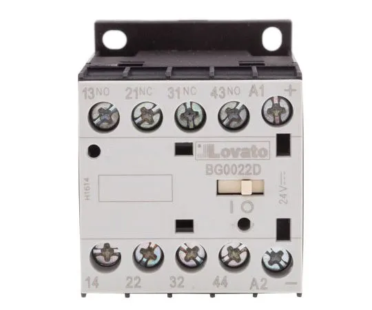 63-7690-90　Lovato 4 Pole Contactor, 10 A, 24 V dc Coil, Orange, 2NO/2NC　11BG0022D024