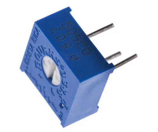 63-7609-10　5kΩ Through Hole Trimmer Potentiometer 0.5W Top Adjust Bourns 3386 Series　3386P-1-502LF