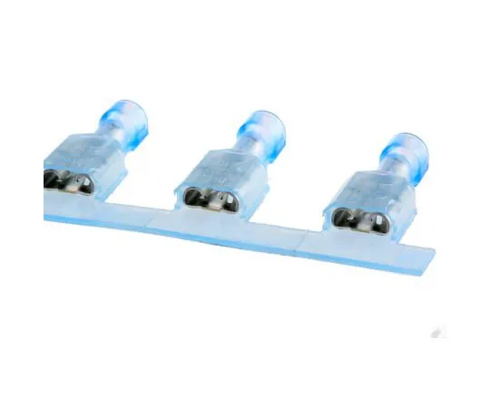 63-7686-95　TE Connectivity Ultra-Fast Plus .250 Series Blue Insulated Crimp Receptacle, 6.35 x 0.81mm, 1.3mm² to 2mm², 16AWG to　3-520406-2