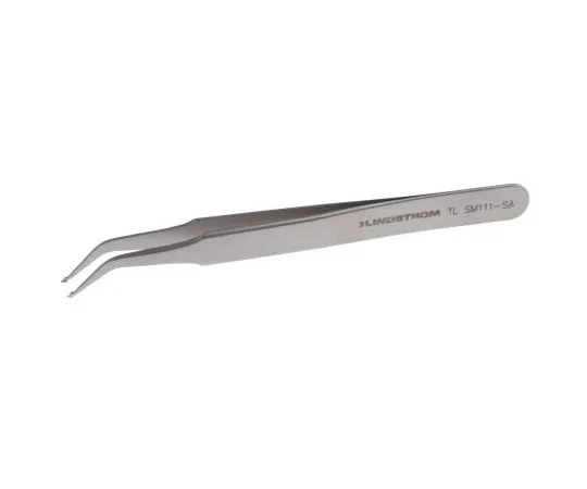 63-7570-52　Lindstrom 120 mm, Anti-Magnetic Stainless Steel, Fine; Rounded, ESD Anti-Acid Tweezers　TL SM111-SA