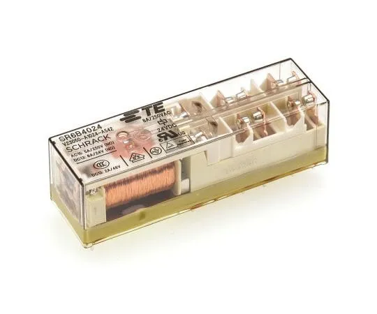63-7615-91　TE ConnectivitySR6 4PNO, DPST Non-Latching Relay PCB Mount, 24V dc Coil, 8A　V23050-A1024-A542 1393260-7