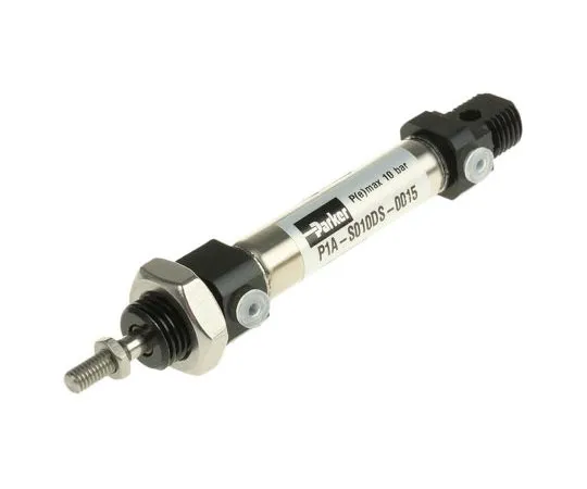 63-7556-72　Parker Pneumatic Roundline Cylinder 10mm Bore, 15mm Stroke, P1A Series, Double Acting　P1A-S010DS-0015