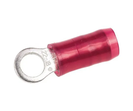 63-7681-38　TE Connectivity PIDG Series Insulated Crimp Ring Terminal, M3.5 Stud Size, 0.26mm² to 1.65mm² Wire Size, Red　36149
